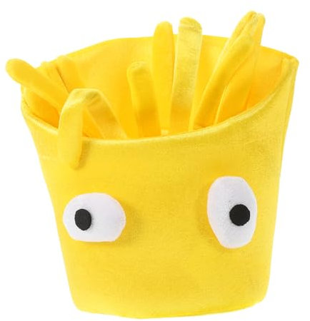 Vaguelly Partyhüte Pommes-frites-hut Kostüme Für Erwachsene Geburtstagsparty Bühnenauftritt Gelb