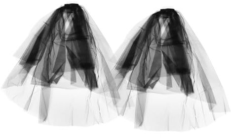 TINEASUR Zarte Doppellagige Schleier Kurze Hijab-schleier Mesh-party-hijab Für Frauen