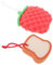 FRCOLOR 2 Pièces éponge de bain bébé évent faire la vaisselle voiture lavage eponge exfoliante éponge exfoliante éponge de bain pour tout-petit éponge nettoyante pour le corps nylon rouge