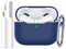 Easuny Compatibile con Custodia AirPods PRO 2, Antiurto Silicone Protettiva Cover Compatibile con Apple AirPods PRO 2nd 1st Generation Case, LED Visibile, con Moschettone&Kit di Pulizia - Naviblue
