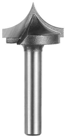 sourcing map Point Cutting Roundover Router Bit 7/16 Radius 1/4 Shank 7/8 Cutting Diameter 2 Flute Round Over CNC Router Bit for 2D and 3D Carving Woodworking Engraving Tool