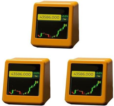 Heiikiuy 3X a NerdMiner Bitcoin Criptovaluta Mostra Azioni, Tasso di cambio, Tracker Prezzi Ticker Orologio Meteo C
