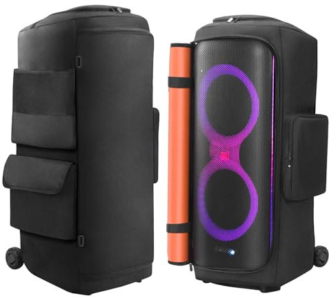 OURHZTB Custodia per altoparlanti compatibile con altoparlante JBL PartyBox 710/1000, portatile, da viaggio, morbida, antipolvere, con tasche per caricabatterie, cuffie e accessori (per JBL PartyBox