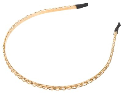 LIFKOME Chaîne Fine Dorée Serre-tête Métal Antidérapant pour Femmes et Filles Accessoire Cheveux Minimaliste Vintage Bandeau Mariage et Quotidien