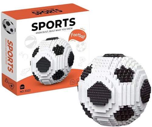 NOLACE Fußball Puzzle 800 Stück, 3D Puzzle Fussball 9.5 cm | Sportball Bausatz, für Erwachsene Und Jugendliche