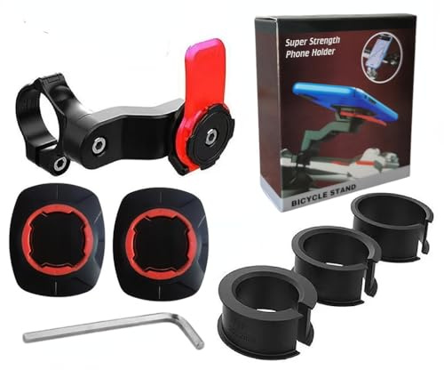 JIIENO porta cellulare moto antivibrazione quadlock moto Supporto universale per smartphone con ammortizzatore di vibrazioni per manubrio di,bicicletta,generale