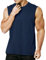MEETYOO Herren Tank Top Achselshirts Sport Ärmelloses Shirt Unterhemd Fitness Sleeveless Für Running Jogging Gym Vest, Blau, L EU