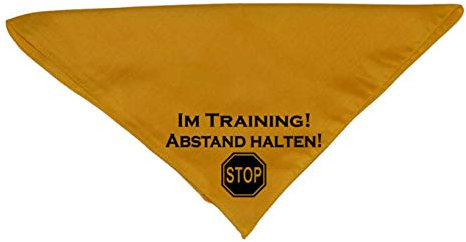 Hundehalstuch Im Training! Abstand halten! Stop