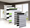 Eurohome Doppelrollo Klemmfix ohne Bohren, Duo Rollo,100cm x 150cm (Stoffbreite 96 cm) Hellgrau Transparentes und undurchsichtiges Sichtschutz Rollo mit Klemmträgern für Fenster und Türen
