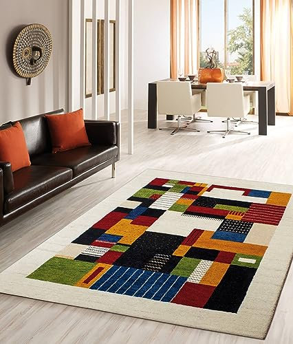 Rug Studios Teppich TRIVO | Farbe: Beige; Größe: 250 x 350 cm | strapazierfähig und leicht zu reinigen | Wohnzimmer | Schlafzimmer