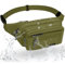 REETEE Sac Banane Homme Imperméable Sacoche Banane avec 5 Poches et Sangle Réglable, Grande Capacité Sac Banane pour Homme Femme Voyage Randonnée Pochette Ceinture (A-Vert)