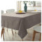Tischdecke Modern Wohnzimmer, Tischtuch 120x120CM Baumwolle Leinen Tischdecke Abwaschbar Couchtisch Einfarbig mit Quasten Tischdecke für Esstisch, Kaffee