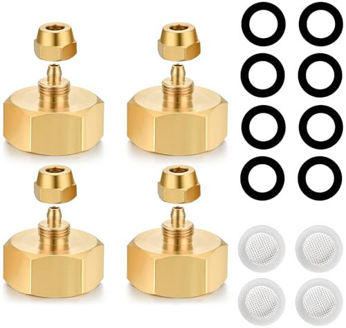 YELUN Tropfbewässerungsschlauchverbinder, Gartenschlauch-Adapter, Standard 1,9 cm GHT Innengewinde auf 6,35 mm Schlauchadapter für Wasserschlauch, konvertiert 1,9 cm Gartenschlauch auf 1/4 Zoll