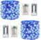 Fairy Lights Battery Operated, 2 Pack 40Ft 12M 120LED Copper Wire String Lights,Battery Fairy Lights with 8 Modes Waterproof for Indoor /outdoor Bedroom Wedding Party Christmas Tree Decoration(Blue)