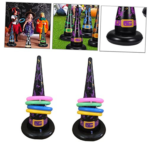BESPORTBLE Aufblasbares Ring Spielzeug Mit Hexenhut Für Halloween Party Aus Hochwertigem Material Sicher Und Langlebig Für Outdoor-Spiele An Halloween