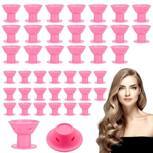 40 Stück Lockenwickler Heatless Curls, 20 Große + 20 Kleine Papilotten, Locken Über Nacht Ohne Hitze, Blow Out Hair Curler Für Natürliche Locken, Ideal Für Frauen Und Mädchen
