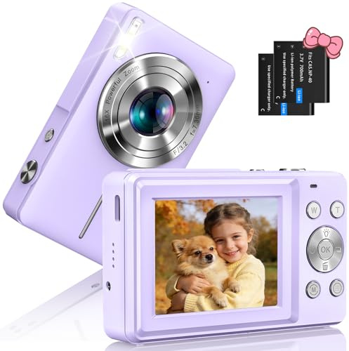 Cámara de Fotos Digital 1080P 44 MP cámara de Fotos con Zoom Digital de 16 x cámara compacta portátil Vlogging cámara Digital para niños Adolescentes Principiantes