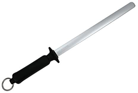 Neustanlo Profi Messerschärfer Wetzstahl 43 cm – aus gehärtetem Spezialstahl - Messerschärfer Messerschleifer - ergonomisch geformter Soft-Touch Griff mit Fingerschutz - Made in Germany