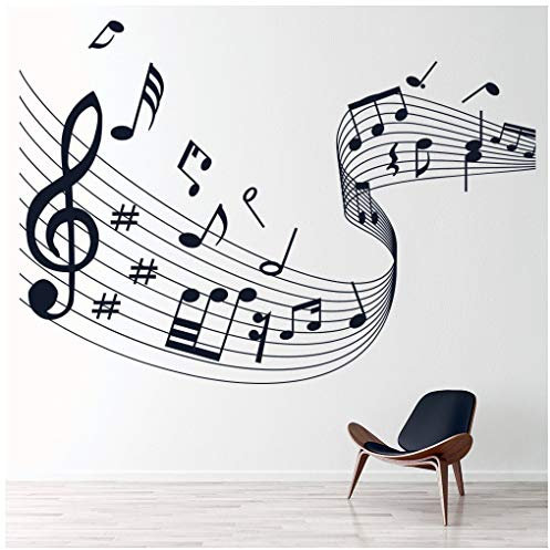 azutura Music Score Musical Notes Wall Sticker available in 5 Sizes and 25 Colours White