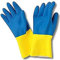 Sanyc Guante de Goma, Látex, Azul/Amarillo, M (Paquete de 1)