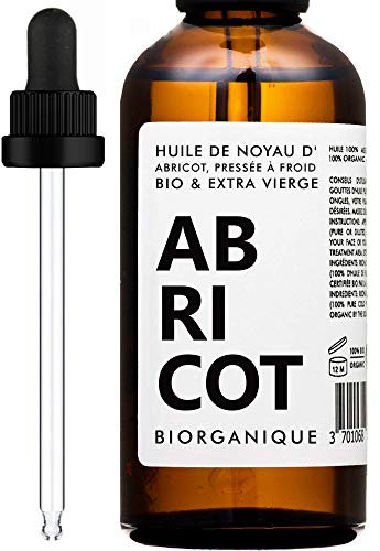 Olio di Albicocca 100% BIOLOGICO, Puro e naturale e spremuto a freddo – 100 ml – Cura per corpo, pelle, antietà, Viso, massaggio