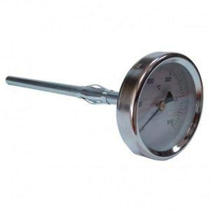 8033266104559 ********** 1 TERMOMETRO INOX BARBECUE FORNO A LEGNA 500 ^ GRADI SONDA LUNGA CM 30