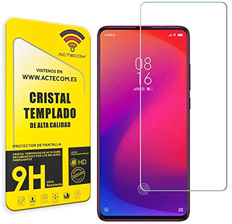 actecom® Protector Pantalla Compatible para Xiaomi MI 9T Cristal Vidrio Templado para Xiaomi Mi9T