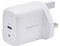 Amazon Basics 20W One-Port USB-C Wall Charger, Non-GaN, UK Plug, 7.06 x 2.76 x 4.41 cm, White