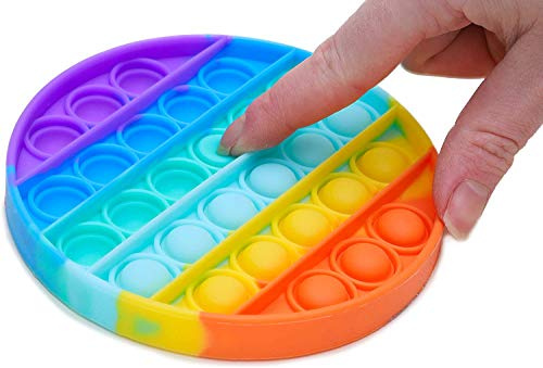 Toyland® Arc-en-Ciel Jouet Fidget Sensory Bubble Pop Bubble de Couleur (Rond)