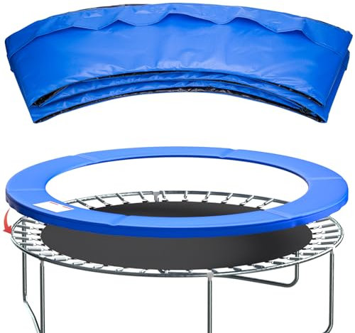 NONMON Trampolin Randabdeckung 244 cm, 30cm breit Federabdeckung für Gartentrampolin, reißfest UV-beständig Randschutz Trampolinzubehör Standardgröße - Blau
