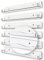 YMVV Clear Acrylic Nail Polish Rack Wall Mounted Shelf,6 Pack Organizer with Unique Wavy Lines,Nail Supplies for Techs,Great Display Salons Retailers