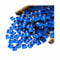 Sea Blue Mosaic Tiles Squares Crystal Mosaic Glass Tile for Crafts Bulk DIY Picture Frames Handmade Jewelry Coasters Art Material Decoration,1x1cm,100 Pieces