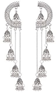Vintage Damen Gold Big Bell Pfau Ohrringe Türkei Bijoux Indischer Schmuck Ohrringe Ethnischer Stamm Modeschmuck