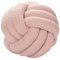 Bigougem Oreiller à Boule de Noeud, Oreiller de Balle nouée en Velours d'agneau tissé à la Main, Ultra Doux, Coussin de Compagnie, 22 cm, Rose Clair
