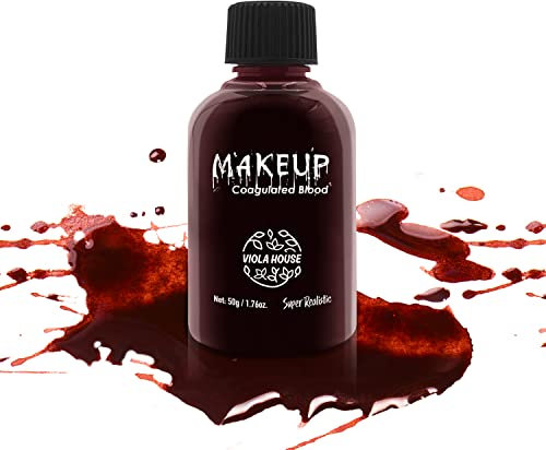 VIOLA HOUSE Maquillaje Coagulado Sangre, Profesional Realista Sangre Falsa Efecto Especial para Halloween Escenario Vestir Cosplay Teatro SFX Maquillaje (50g/1.76oz)