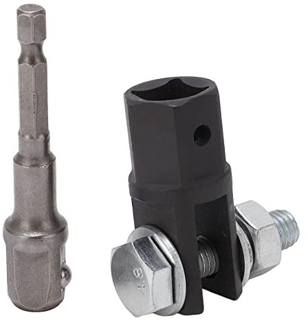 Scissor Jack Socket Adaptor, High Strength Scissor Jack Drill Adapter Kit Stable Performance Metal Heavy Duty for U Shaped Singe Eye Ends