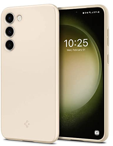 Spigen Thin Fit Hülle Kompatibel mit Samsung Galaxy S23 5G -Pearled Ivory
