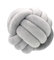 knotenkissen, Kissen Knoten, Knot Kopfkissen, Kissen Rund, Decorative Cushion, Zierkissen Knoten für Sofa, Bett, Wohnzimmer, hellgrau, 35cm