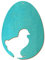 Bunte Holz Motiv-Ostereier V2 - Türkis - Basteln Deko für Ostern, Motivauswahl:Osterei Motiv 12, Höhe (Size):19cm hoch