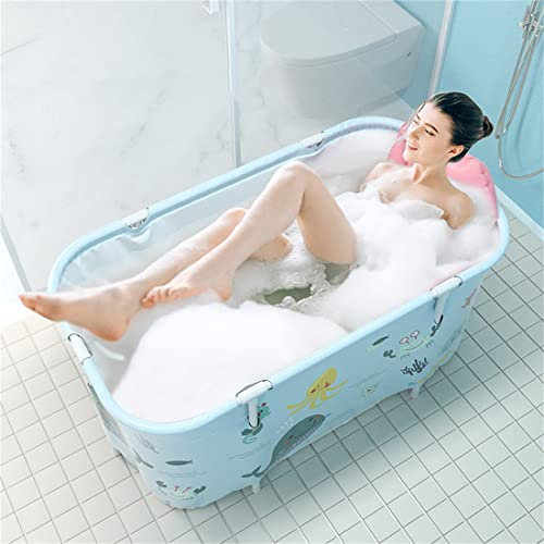 Tragbare Badewanne für Erwachsene, Badewanne für Duschkabine, Faltbare freistehende Badewanne, Badewanne mit Kissen
