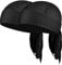 AMFUN Sports Bandana Cap, 2 Stück Sommer Sport Kopftuch Atmungsaktiv, Einstellbar Fahrrad Kopfbedeckung Quick-Dry Pirat kopftuch, Outdoor UV Schutz Mütze für Herrem Damen (Schwarz)