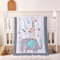 Wowelife Mini-Kinderbettwäsche-Set, Premium 3-teiliges Baby-Bettwäsche-Set Elefant, grau, atmungsaktiv und weich für Baby Junge und Mädchen