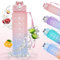 Water Bottle Sports Water Bottle 1 Litre Water Bottle with Lid and Leak-Proof BPA-Free Tritan for Gym, School, Cycling, Outdoor, Sports, Fitness and Office (Pink And Blue-750ML)