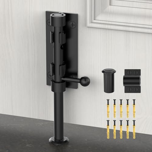 Barrel Bolt Latch, Sliding Bolt Gate Lock Door Latches Hardware, 7.7 Inch Heavy Duty Solid 304 Stainless Stee Door Lock for Fence/Wooden/Barn Door/Yard Door/Interior Door Latch
