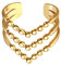 OIDEA Damen Ring Offen Verstellbar: Gold V-Form Ringe aus Edelstahl Stapelring Minimal Damenring Wickelring Modern Fingerring Edelstahlring Schmuck Geschenk für Frauen Mädchen
