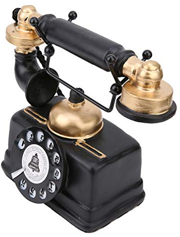 Antike Vintage Feste Linie Hause mit Schnur Retro Drehknopf mit Schnur Altmodische Antike Feste T-Telefon Retro Telefon Schreibtisch Antike Decor Vintage Feste Hause mit