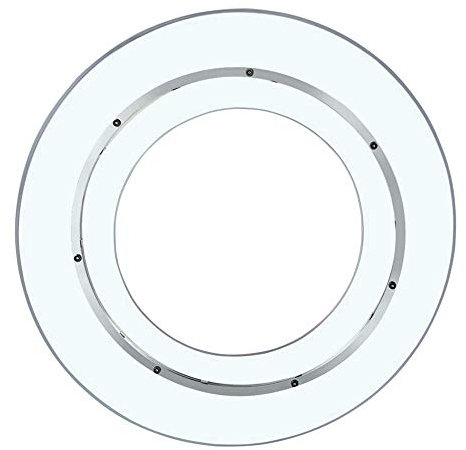 Esstisch, Drehteller, Drehteller mit Öffnungen (Induktionsherd kann in der Mitte platziert Werden), rundes Drehteller-Tablett aus Glas