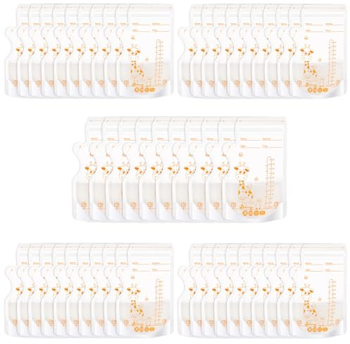 Breast Milk Storage Bags,50 PCS Milk Storage Bags Breastfeeding,250ml Breastmilk Storage Bags Pre-sterilised,Breastmilk Double Seal Bag