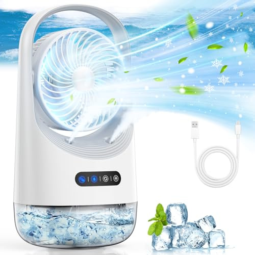 Portable Air Conditioners, Portable Air Cooler with 120° Autorotation, Air Cooler with 7-Color Night Light and Force 3 Winds, Air Conditioner with Office, Bedroom, Room, Home & Camping,conditioning