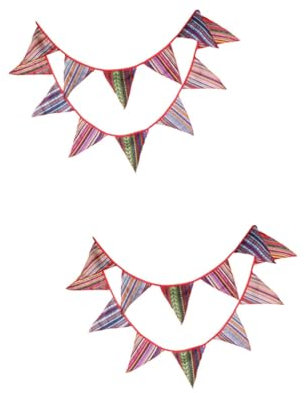 Cabilock 2 Stück Partyzubehör Außendekoration Hängende Flagge Nationalstil Wimpel Gypsy Design Flagge